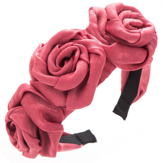Handmade Rose Fabric Headband