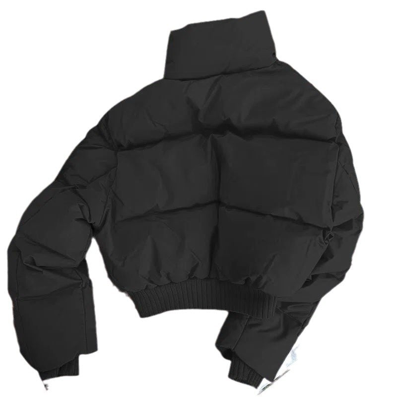 Harajuku Style Stand Collar Cotton Jacket for Women