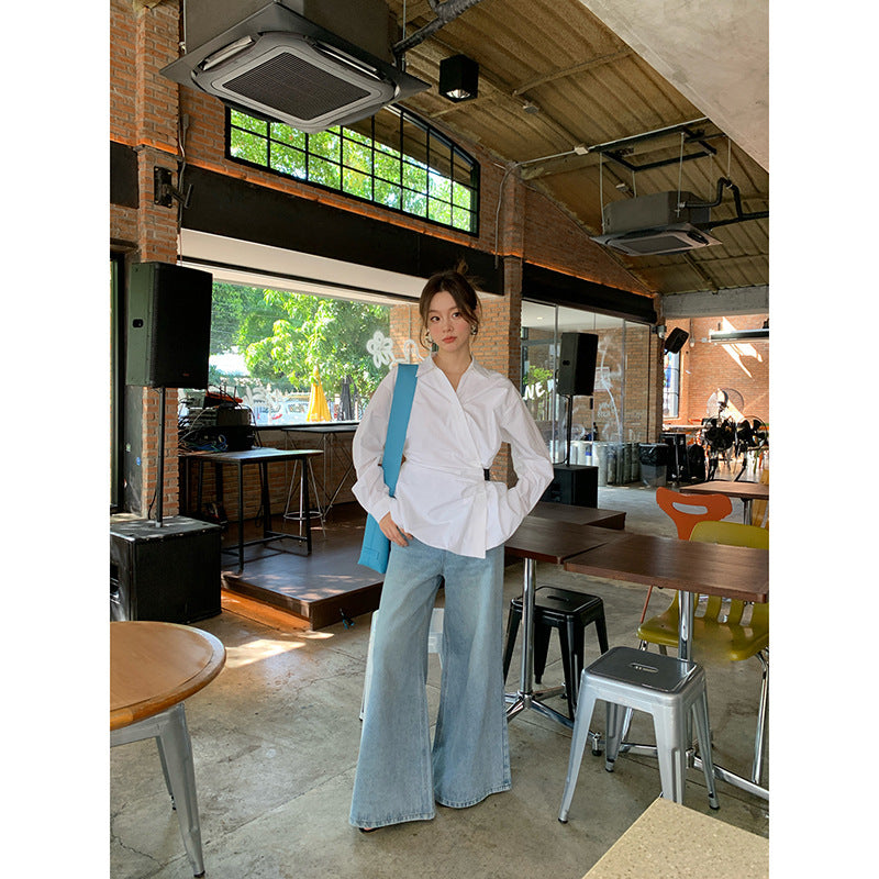 Retro High-Waisted Flared Jeans for Women