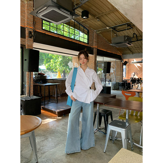 Retro High-Waisted Flared Jeans for Women