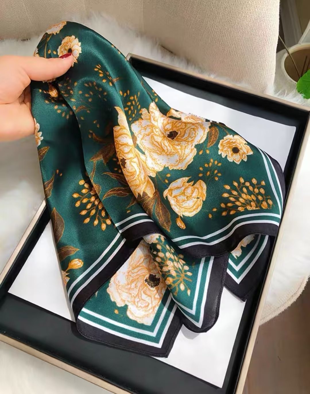 Harajuku Style Silk Scarf - Versatile Autumn Neckband & Headband