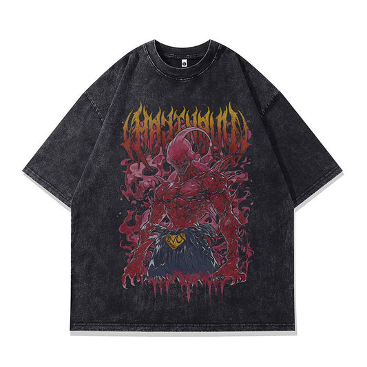 Playful Skull Demon Graphic T-Shirt for Men