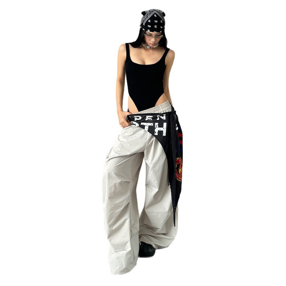 Quick Drying Workwear Women's Summer Fart Curtain Loose Wide Leg Pants