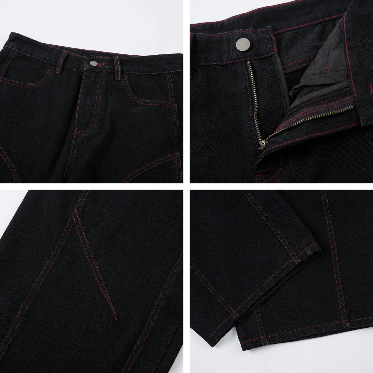 Unisex Wide Leg Jeans - Harajuku Style Casual Trousers