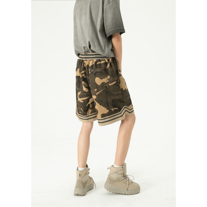 Camouflage Workwear Casual Five Quarter Pants