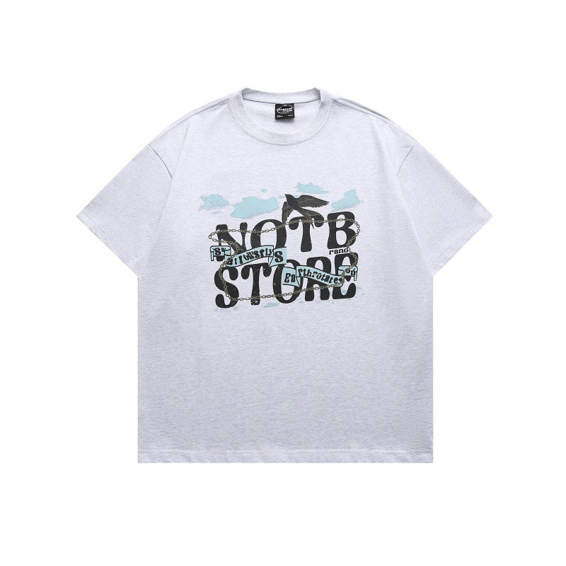 Harajuku Style Letter Print Loose Fit T-Shirt
