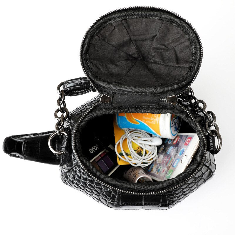 3D Teapot Bottle Messenger Bag - Playful PU Design