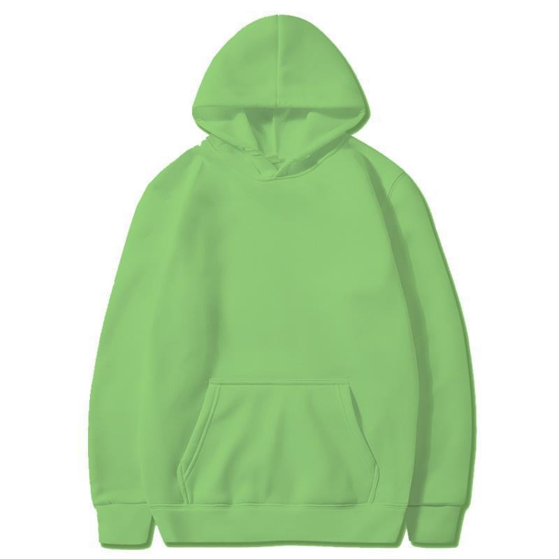 Harajuku Style Solid Color Plush Hoodie Sweatshirt