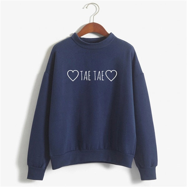 Playful Love Gesture Crewneck Sweatshirt for Women