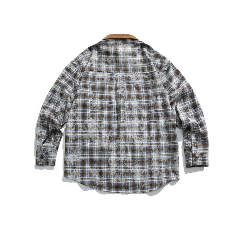 Playful Plaid Loose Fit Shirt - Harajuku Style