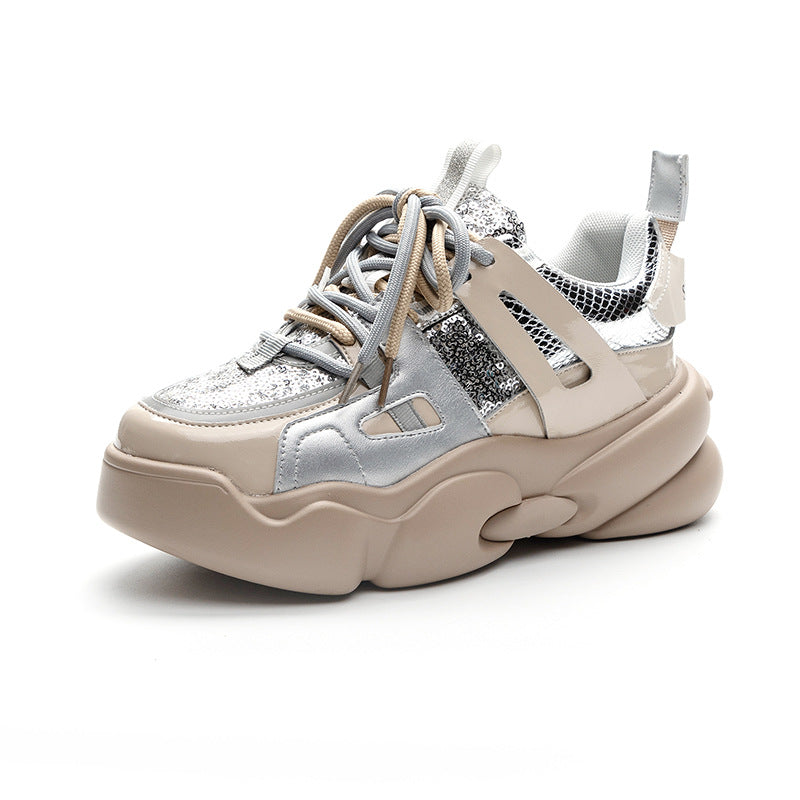 Harajuku Style Thick Bottom Leather Daddy Shoes for Women