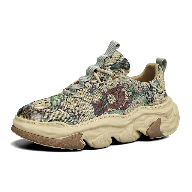 Canvas Breathable Dad Shoes - Height Increasing Trendy Sports Shoes