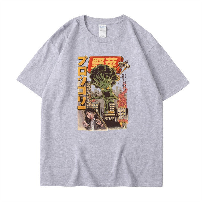 Playful Harajuku Style Short Sleeve T-Shirt for Men & Women
