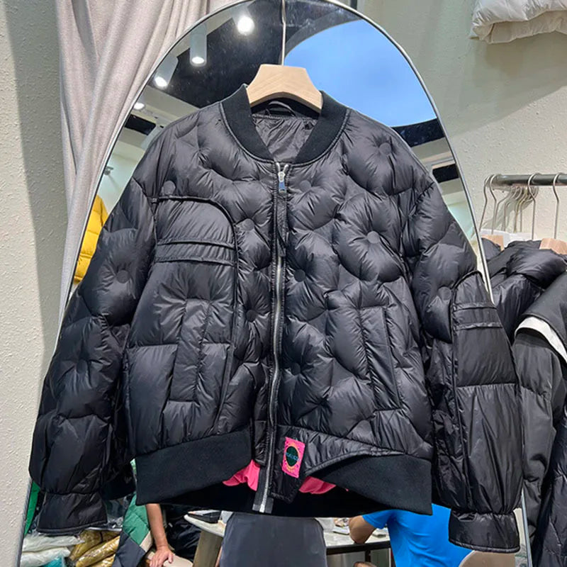 Harajuku Style Casual White Duck Down Jacket