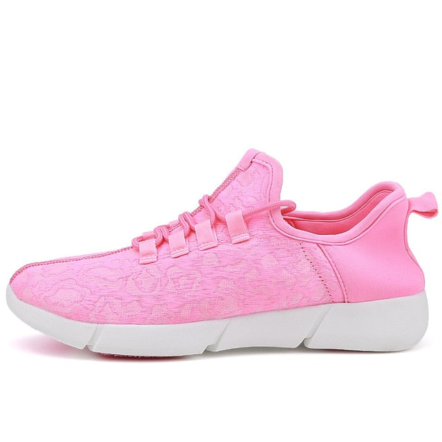 LED Fiber Optic Sneakers - Glow in the Dark Shoes