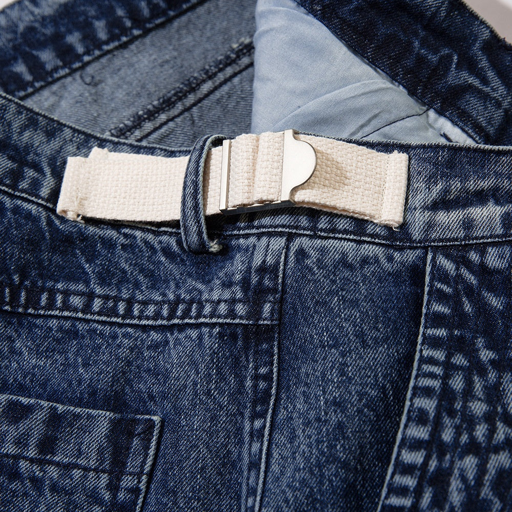Faded Denim Workwear Trousers - Hip Hop Style