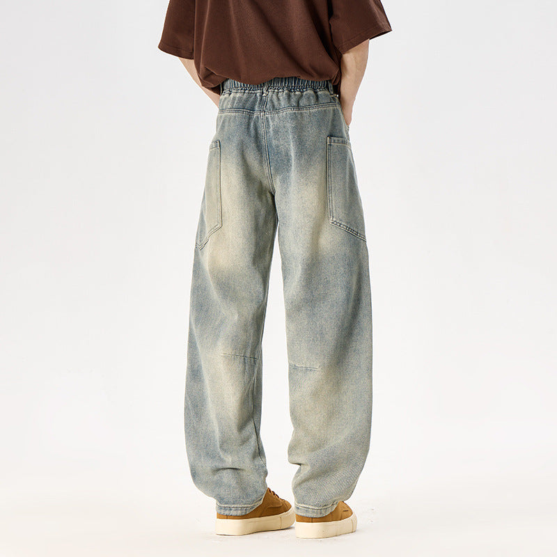 Retro Loose Straight Leg Wide Leg Pants