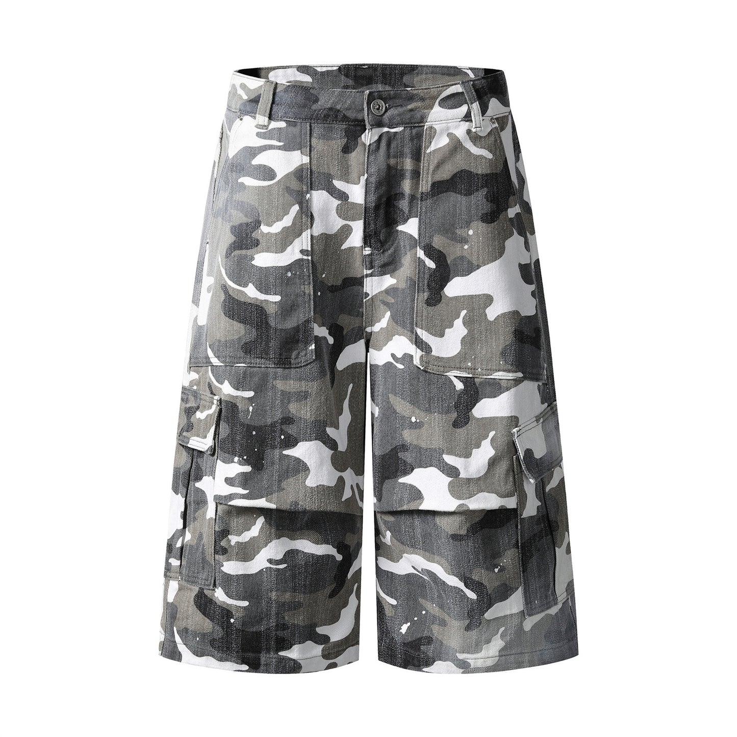 Multi-Pocket Camouflage Work Shorts