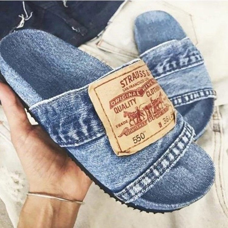 Trendy Cowboy Letter Cool Slippers for Women