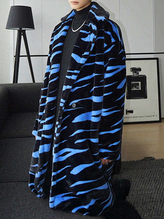 Harajuku Style Imitation Fur Long Coat for Women