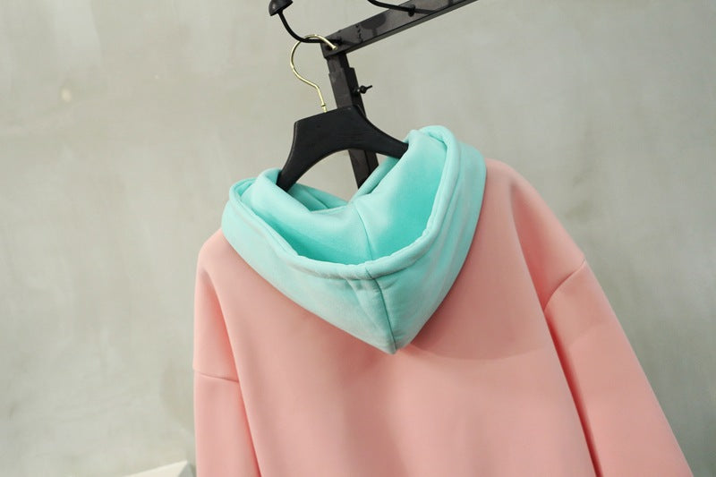Pink Warm Fleece K-Pop Hip Hop Hoodie