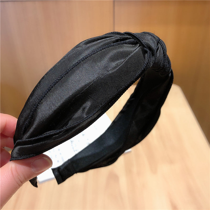Fungus Edge Pleated Wide-Brimmed Headband