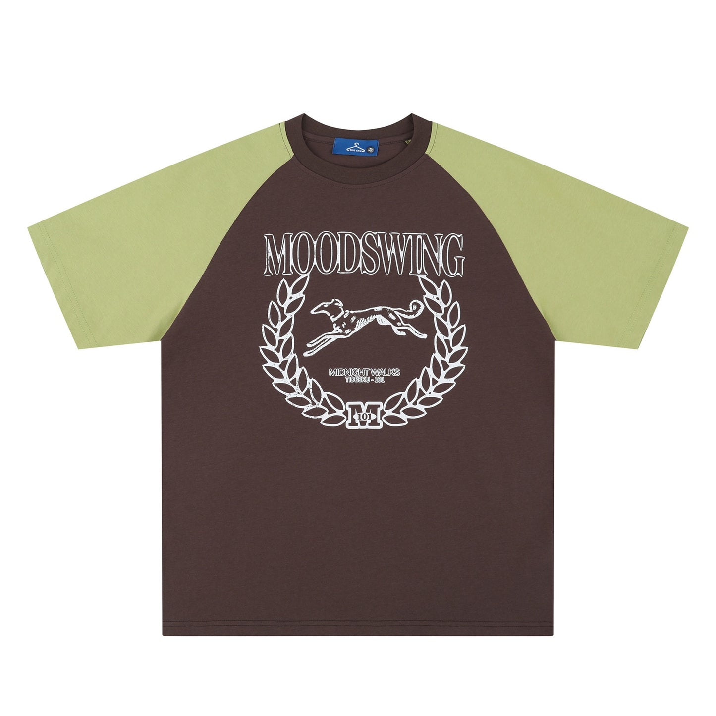 Retro Colorblock Dachshund Raglan T-Shirt