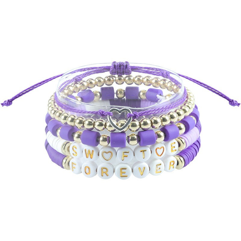 Colorful Harajuku Style Beaded Bracelet Set