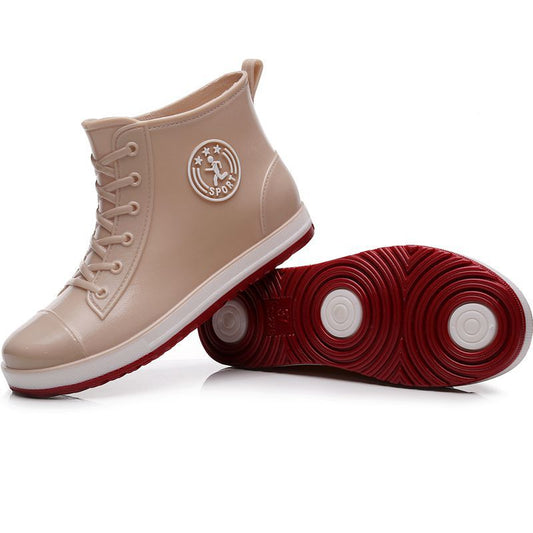 Harajuku Style Waterproof Short Tube Rain Boots for Women