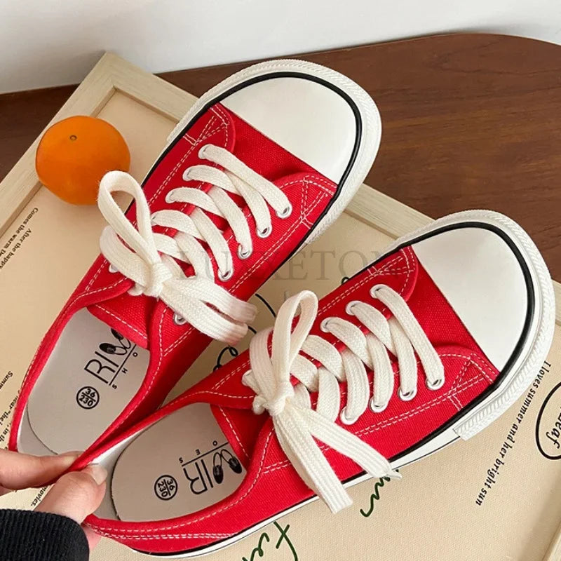 Harajuku Women’s Canvas High Top Sneakers - Casual Summer Style