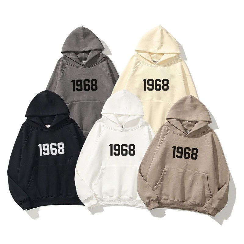 Trendy 1968 Double Layer Velvet Hoodie