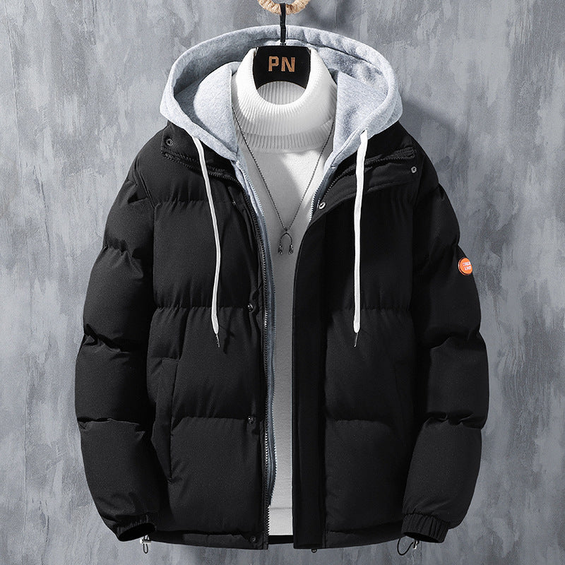 Men's Oversized Hooded Jacket - Trendy Winter Style