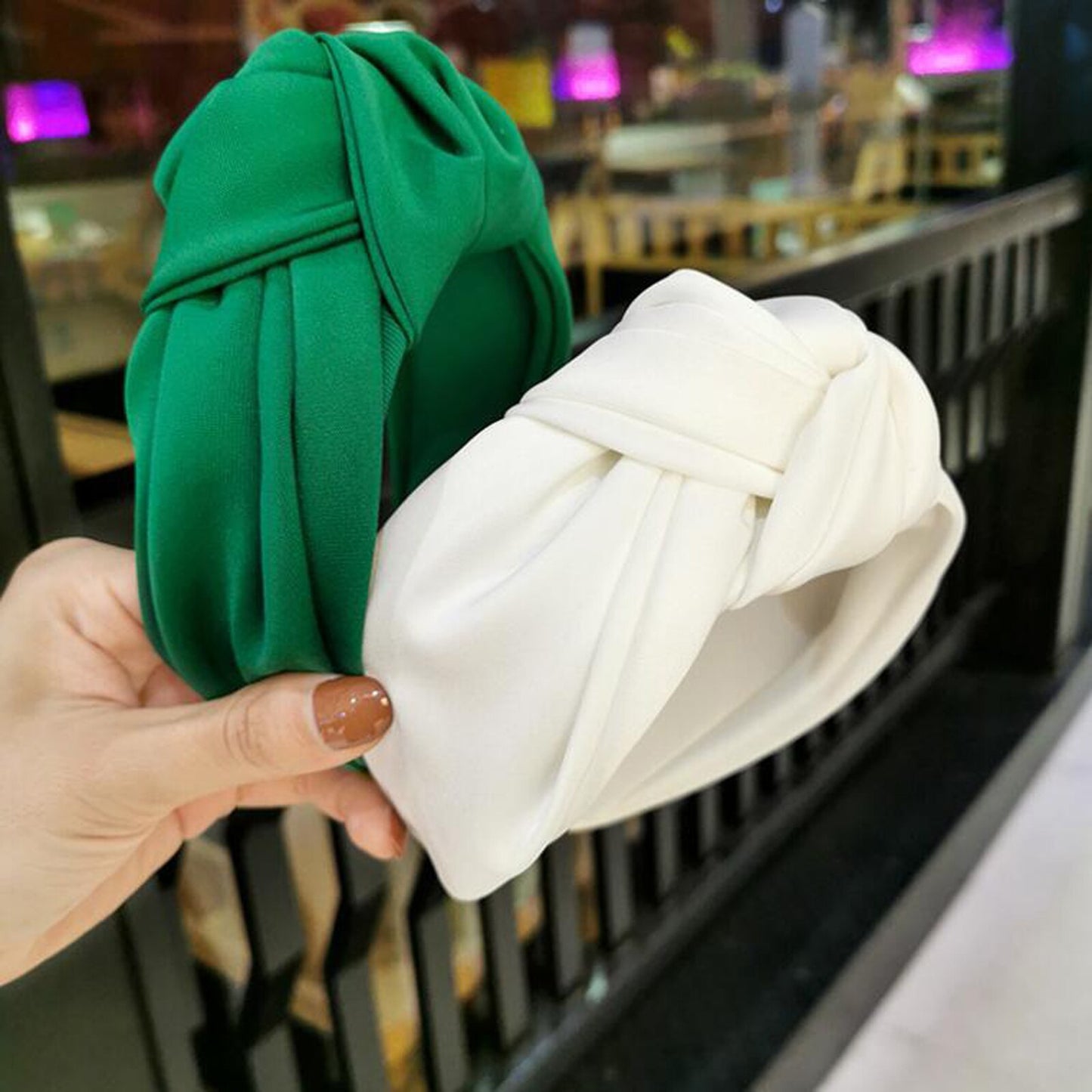 Wide Solid Color Hairband for Women