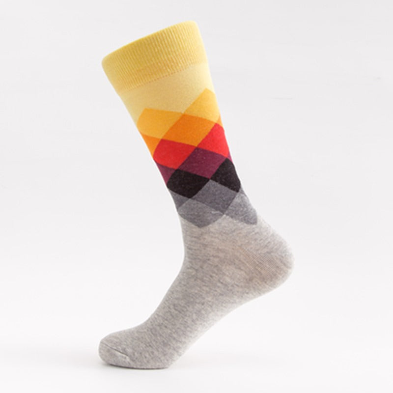 Colorful Diamond Harajuku Style Men's Tube Socks