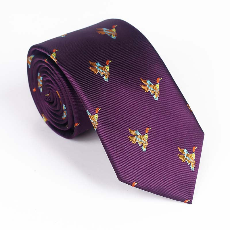 Yarn Dyed Jacquard Bird Multi Color Bow Tie