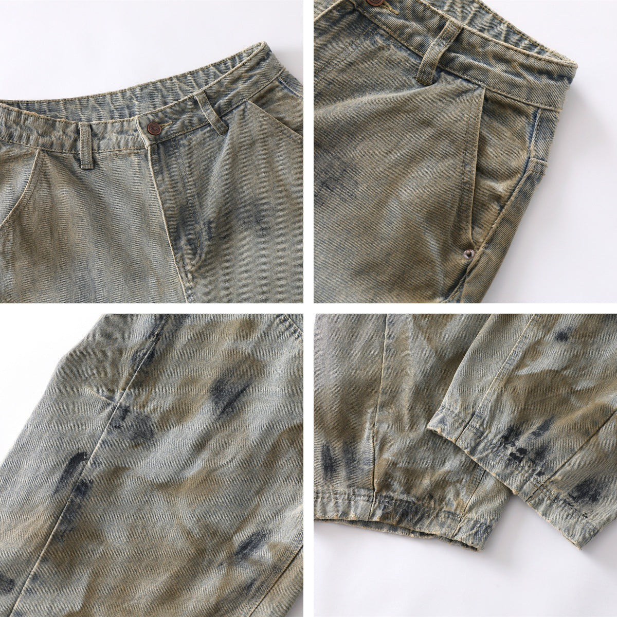 Harajuku Wide Leg Jeans - Casual Denim Pants