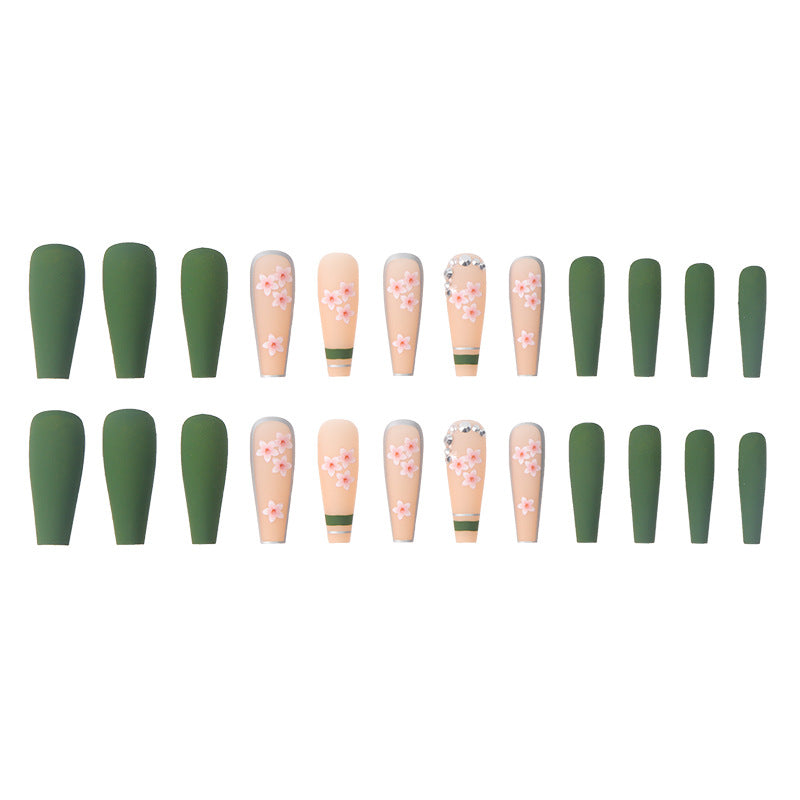 Spring Floral Ballet Nail Art - Harajuku Style