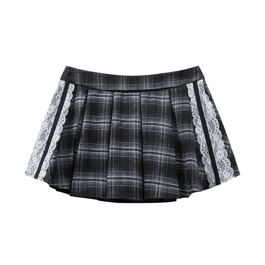 Harajuku Style Pleated Splicing Skirt for Women