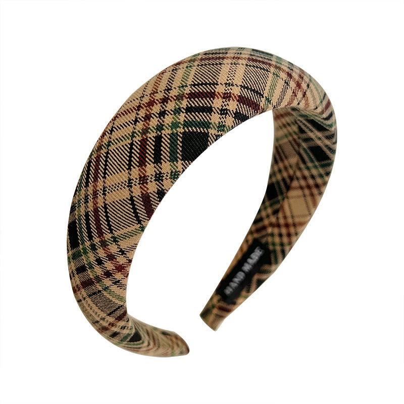 Plaid Hair Band - French Retro Style R525