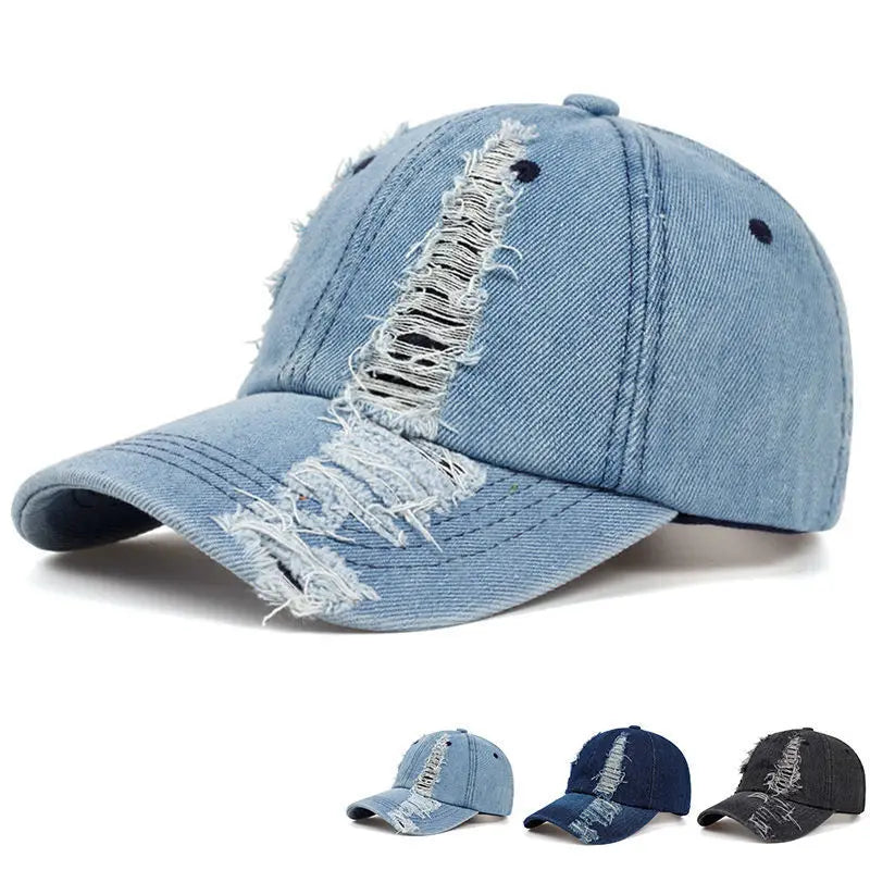 Vintage Washed Distressed Baseball Cap - Harajuku Style
