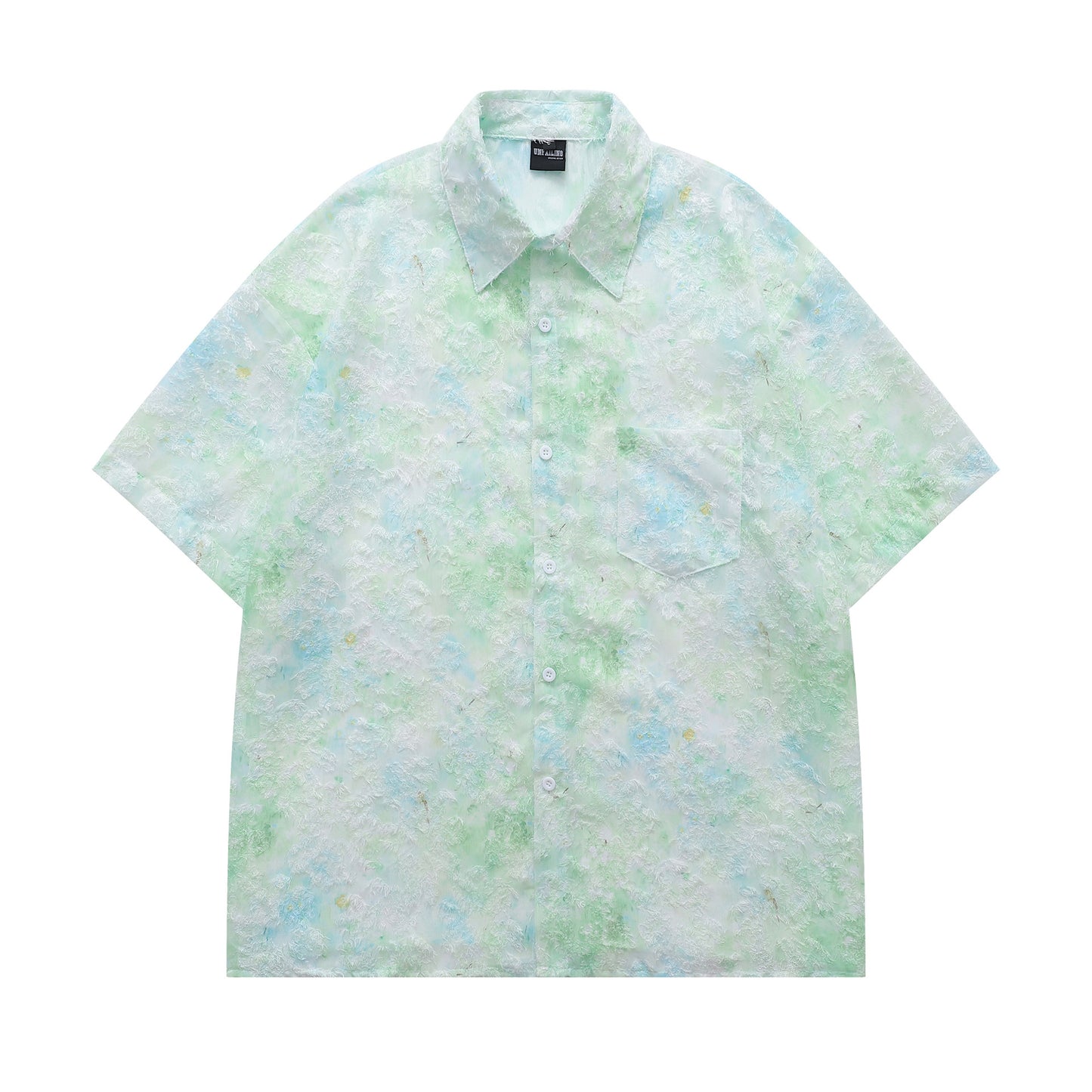 Retro Jacquard Short Sleeve Shirt for Men