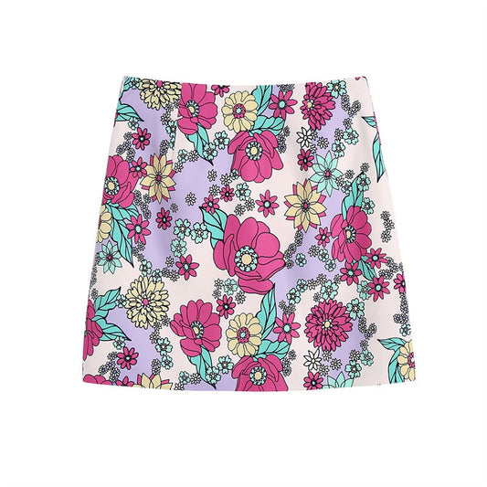 Stylish and Alluring Women's Floral Print Skirt