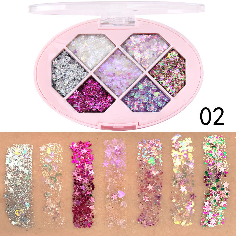 Harajuku Style Seven-Color Glue-Free Sequins Eye Shadow Gel