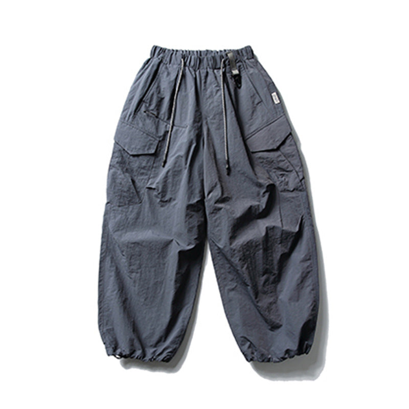 Harajuku Style Unisex Drawstring Cargo Pants - Casual Streetwear