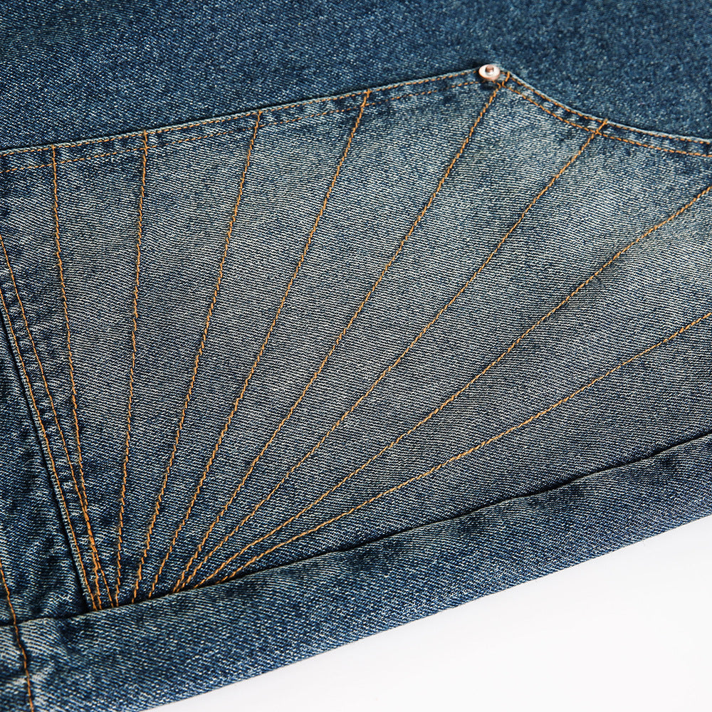 Retro Deconstructed Denim Shorts for Men - Harajuku Style