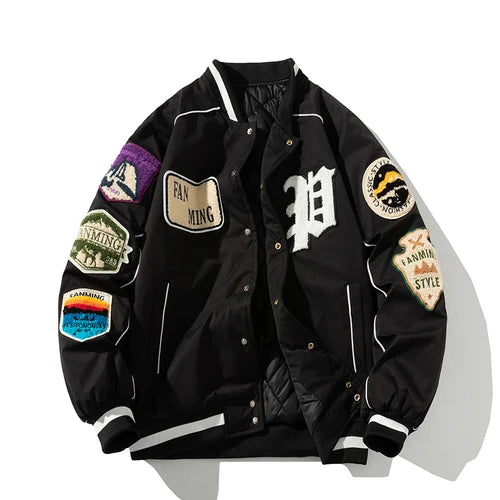 Harajuku Street Fashion Varsity Jacket for Men & Women