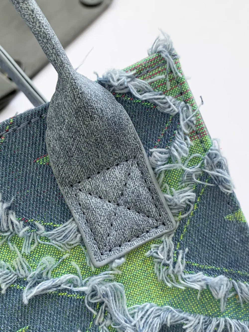 Raw Edge Plaid Shoulder Bag - Harajuku Style