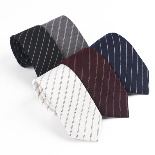 Men's Cotton Jacquard Striped Tie