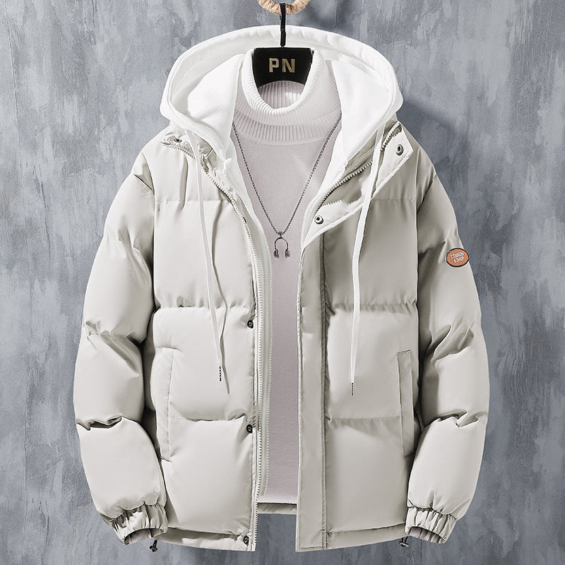 Men's Oversized Hooded Jacket - Trendy Winter Style