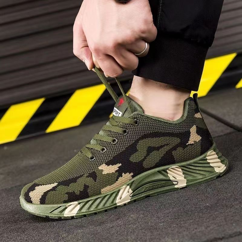 Men's Lightweight Velvet Camouflage Sports Sneakers